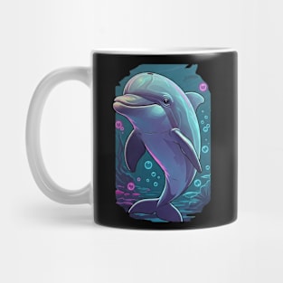 Neon Dolphin Mug